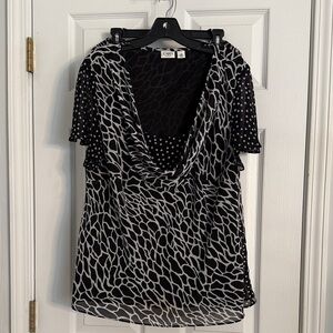 Black and White Skirt Set